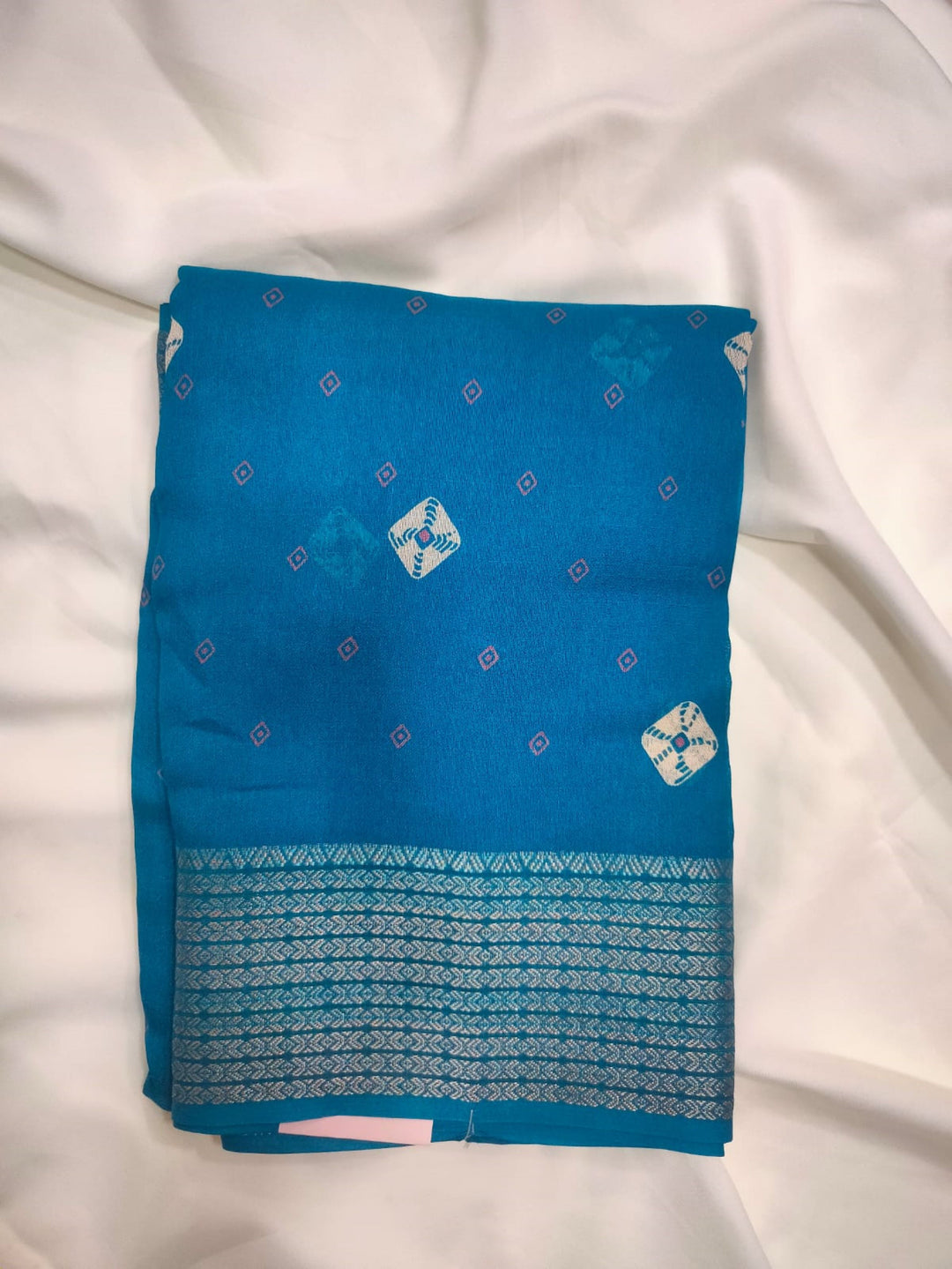 Ajrakh Print Fancy Saree