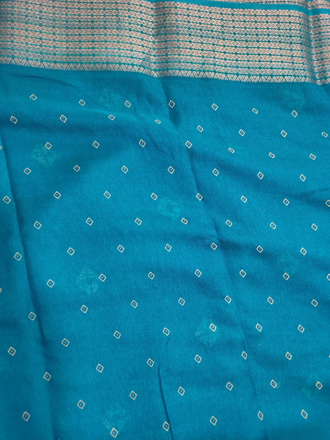 Ajrakh Print Fancy Saree