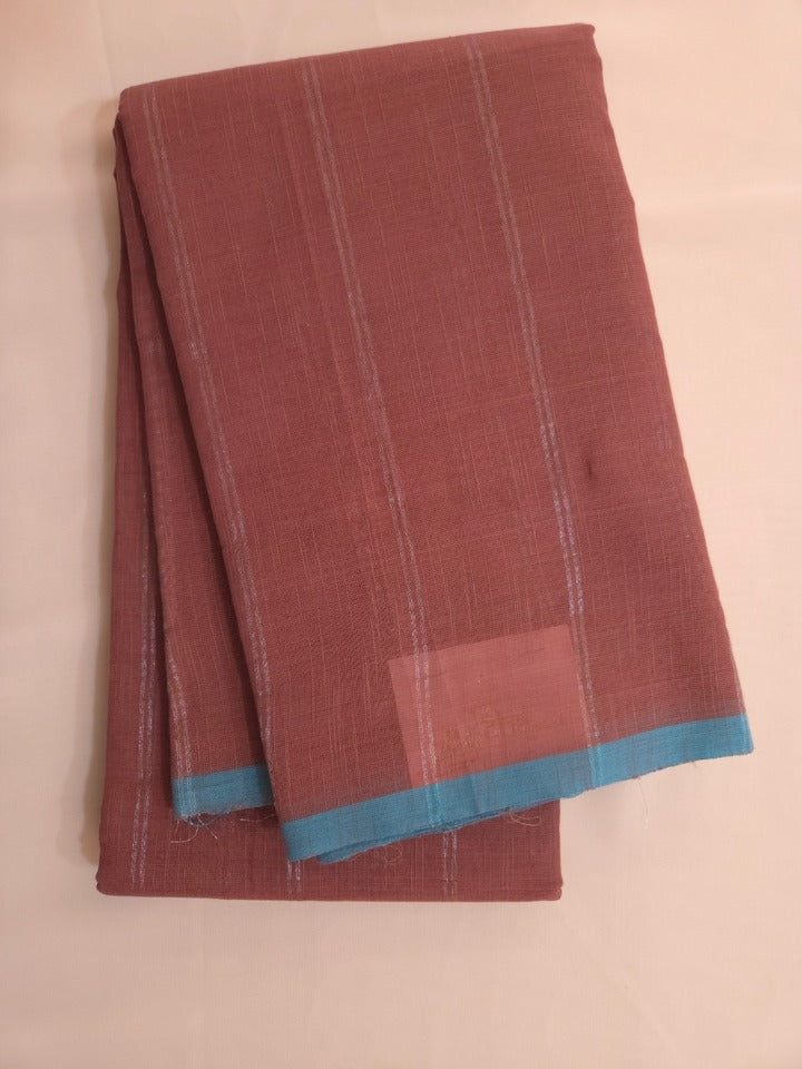 Cotton Saree | Striped with Contrast Border | Multiple Colours