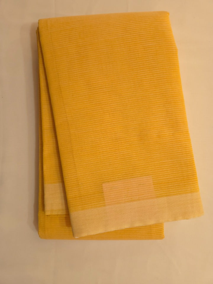 Cotton Saree | Striped with Contrast Border | Multiple Colours
