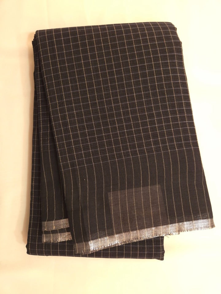 Cotton Saree | Striped with Contrast Border | Multiple Colours