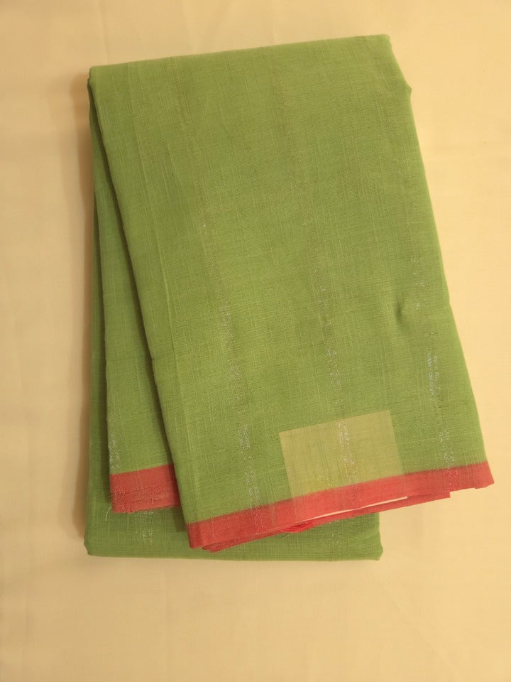 Cotton Saree | Striped with Contrast Border | Multiple Colours