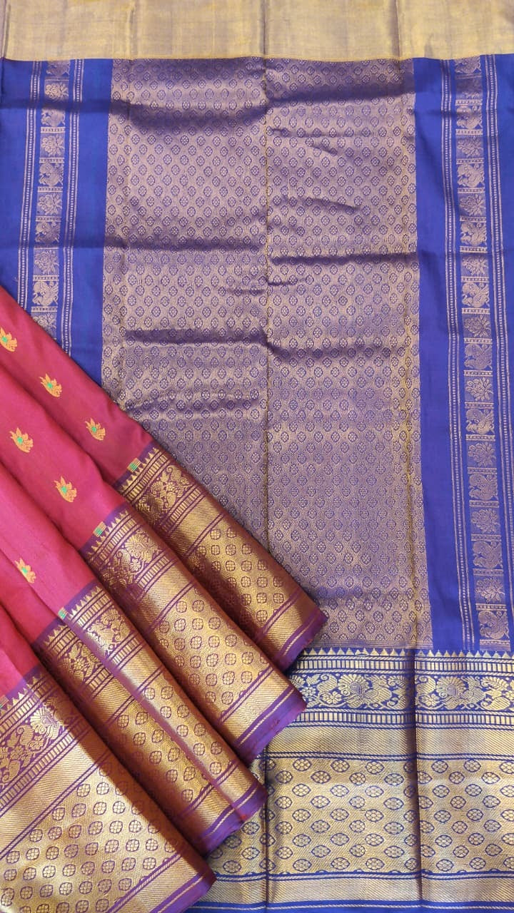 Uppada Silk Sarees - Rani Pink