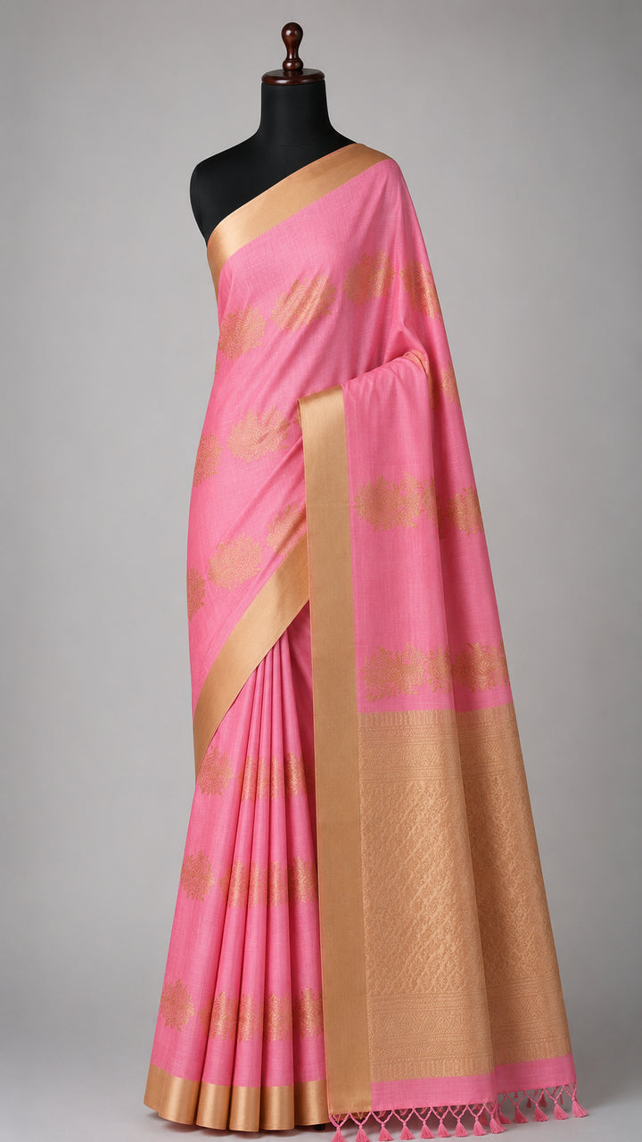 Pink Soft Silk Saree
