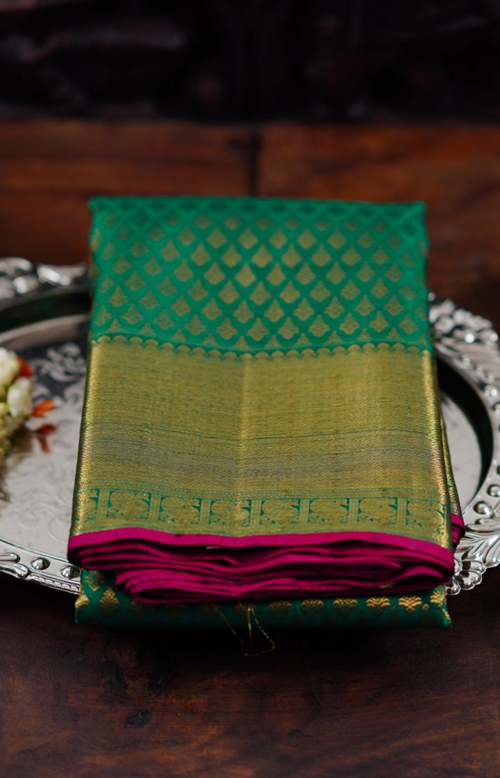 Dark Green Uppada pattu saree