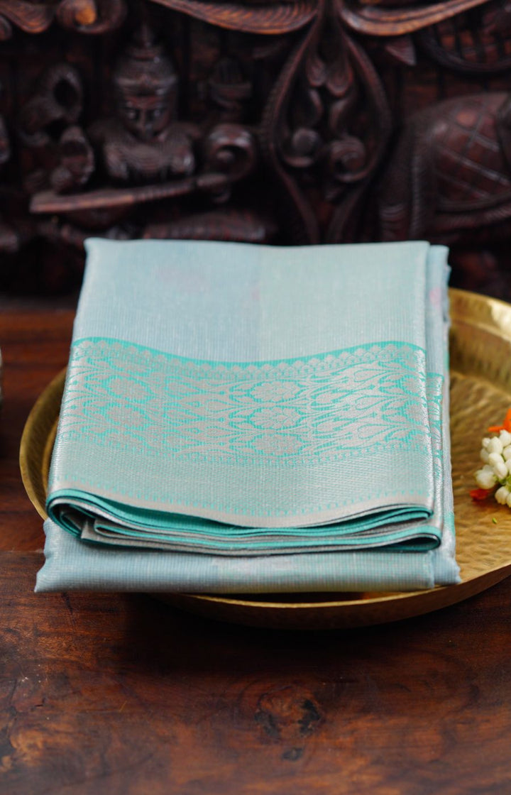 Ice Blue tissue saree